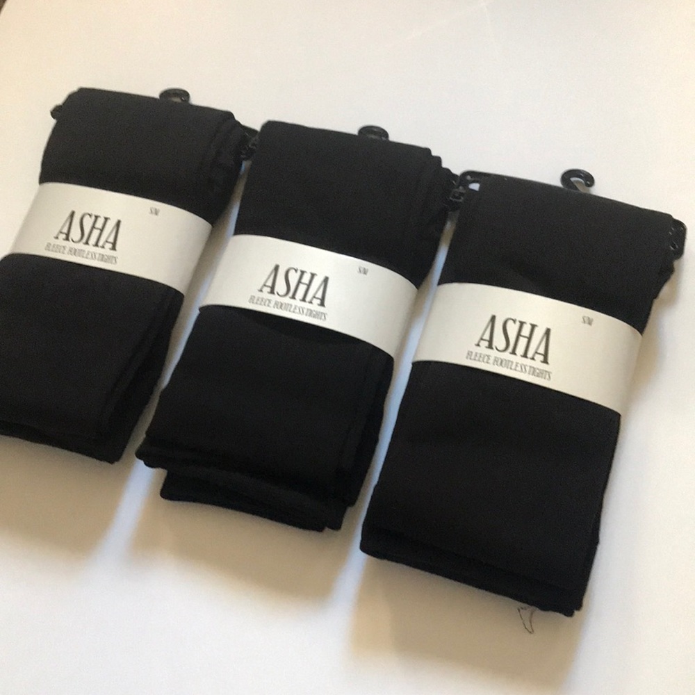 ASHA FLEECE FOOTLESS TIGHTS S/M 3 PAIRS